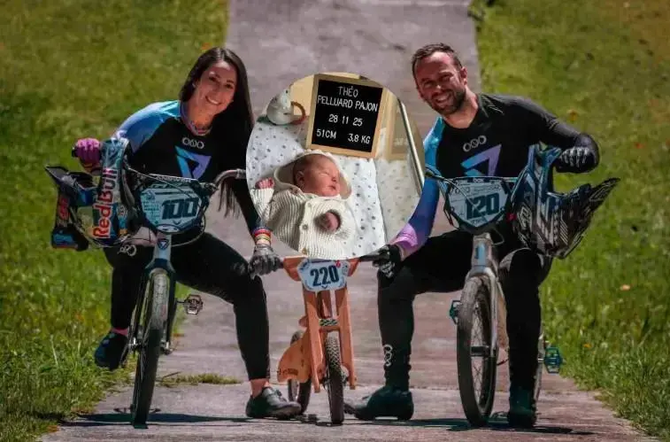 Hijo de Mariana Pajón: Théo Pelluard Pajón. Foto: redes sociales