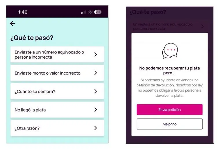 Nequi aclara algunos de los mitos más comunes sobre el envío de plata por error, que ocurre cuando te equivocas ingresando los datos para el envío, comúnmente la cuenta Nequi como número de celular, o en Bre-B, al ingresar la llave.