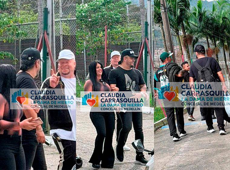 Imágenes del artista Nelson Velásquez en la cárcel de Itagüí, durante la fiesta del miércoles. FOTOS: Cortesía Claudia Carrasquilla