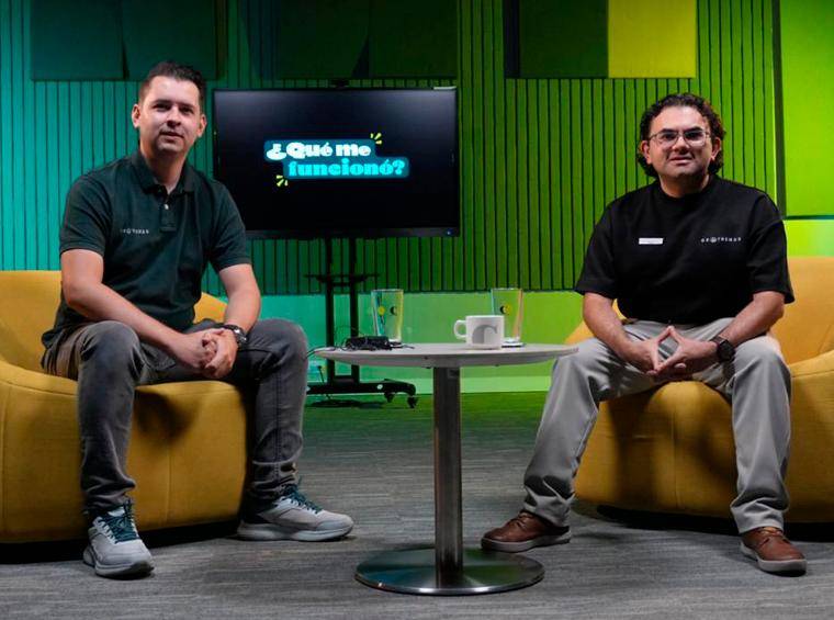 Diego Murillo y Jonathan Ochoa, cofundadores de Geotrends. Foto: Juan Pablo Estrada