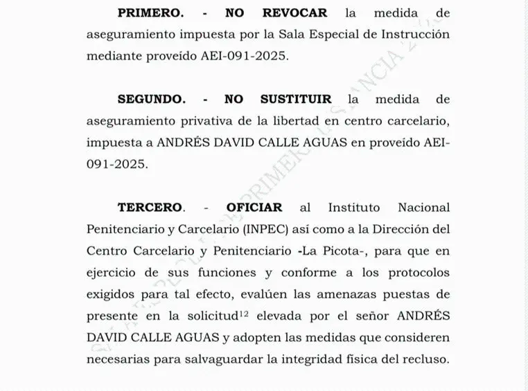 Corte Suprema niega por tercera vez la libertad al exrepresentante Andrés Calle en caso UNGRD