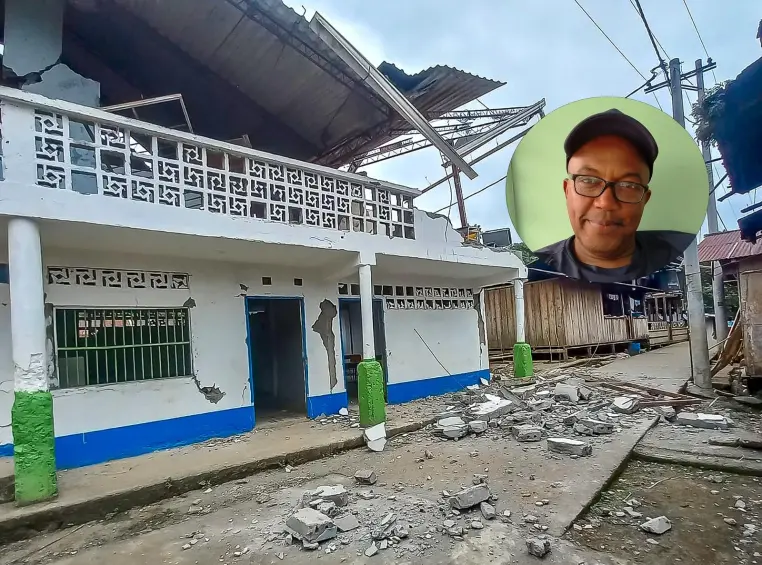 Gilmar Mayo, exatleta y ahora entrenador, cuenta desde Chocó la tragadia de su gente. FOTOS CORTESÍA