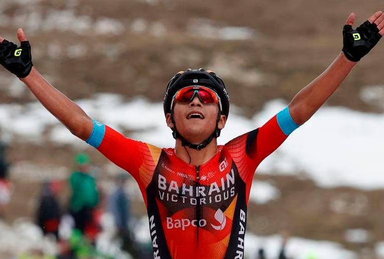 Santiago Buitrago le dio la victoria número 34 al ciclismo colombiano en el Giro de Italia. FOTO: GETTY 