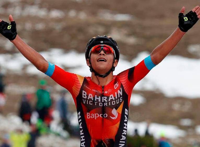 Santiago Buitrago le dio la victoria número 34 al ciclismo colombiano en el Giro de Italia. FOTO: GETTY 