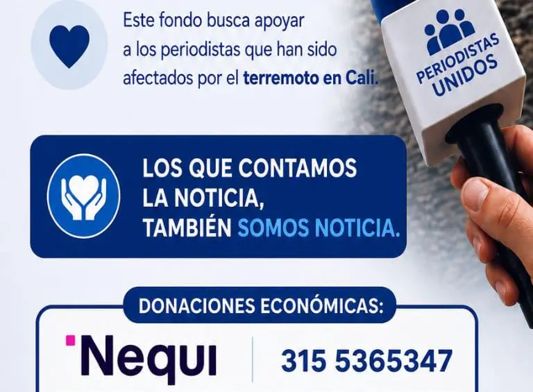 En estos canales se puede donar al fondo de periodistas afectados por el terremoto. Foto: cortesía