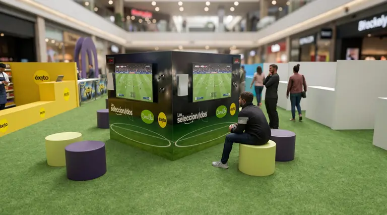 Desde el 17 de junio hasta el 19 de julio, la Fan Zone contará con un espacio para la transmisión de 37 partidos del certamen deportivo. FOTO: Cortesía.