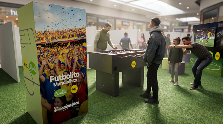 Del 17 de junio al 19 de julio, los aficionados podrán disfrutar de la transmisión de 37 partidos en la plazoleta central del centro comercial.