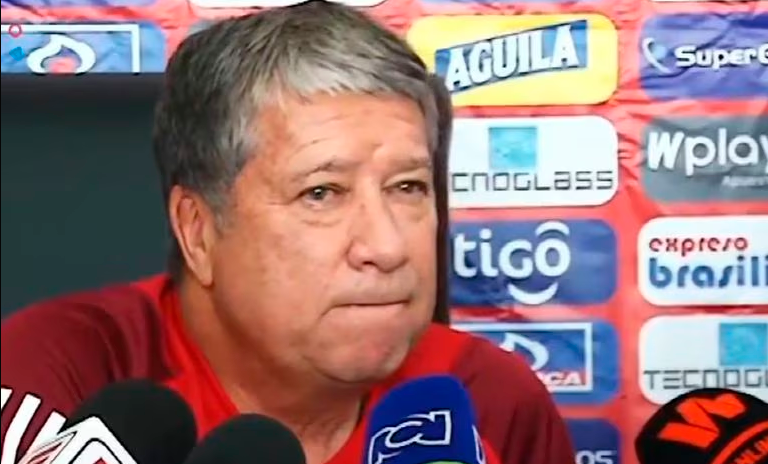Hernán Darío Gómez es señalado de machista por comentario en rueda de prensa. FOTO CAPTURA DE PANTALLA WIN SPORTS