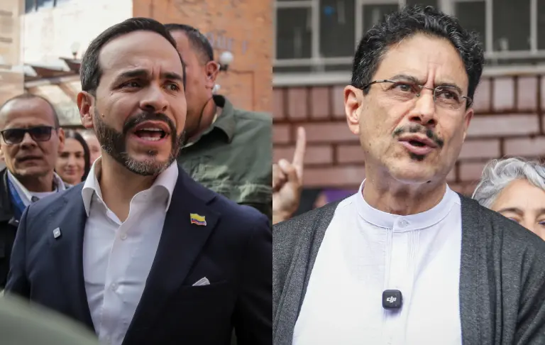 Abelardo de la Espriella e Iván Cepeda fueron los candidatos presidenciales que menos asistieron a los debates de la primera vuelta. Fotos: Colprensa - Catalina Olaya