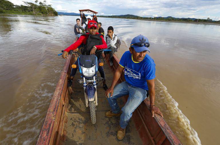 El Río Cauca causa estragos en el sector de La Mojana que comprende los departamentos de Antioquia, Bolívar, Córdoba y Sucre. FOTO: Manuel Saldarriaga Quintero. Archivo El Colombiano