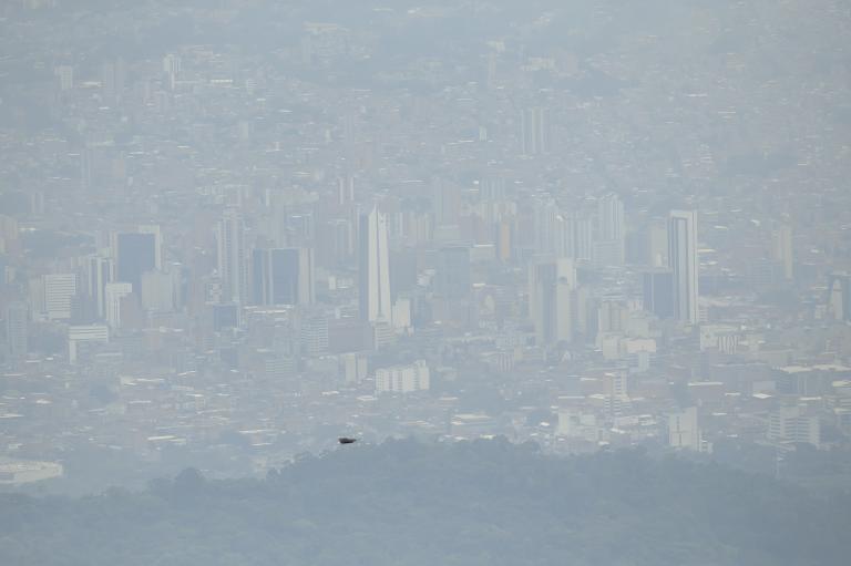 Así se ve la contaminación del aire en Medellín. Foto: Andrés Camilo Suárez Echeverry