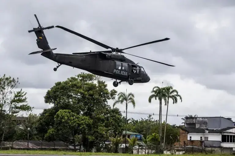 La aeronave estaba prestando apoyo a un grupo de uniformados que apoyaban labores de erradicación de cultivos ilícitos. FOTO IMAGEN DE REFERENCIA: Julio César Herrera