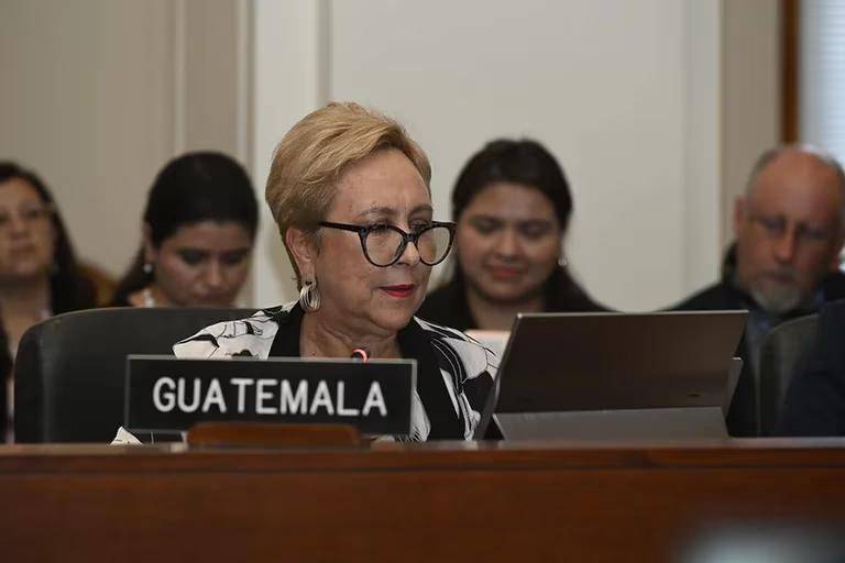 La representante de Guatemala en la OEA, Rita Claverie de Sciolli. FOTO: OEA