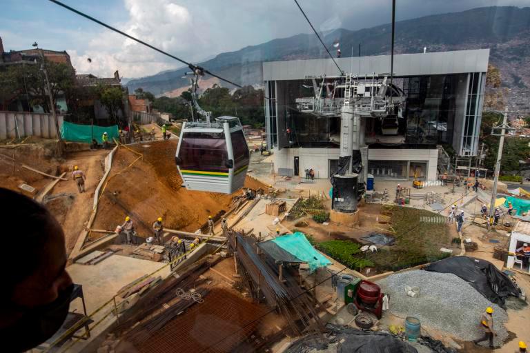 Las pruebas del metrocable el Picacho, buscan ajustar los parámetros para garantizar las velocidades de rotación y torque. Foto : Camilo Suárez.