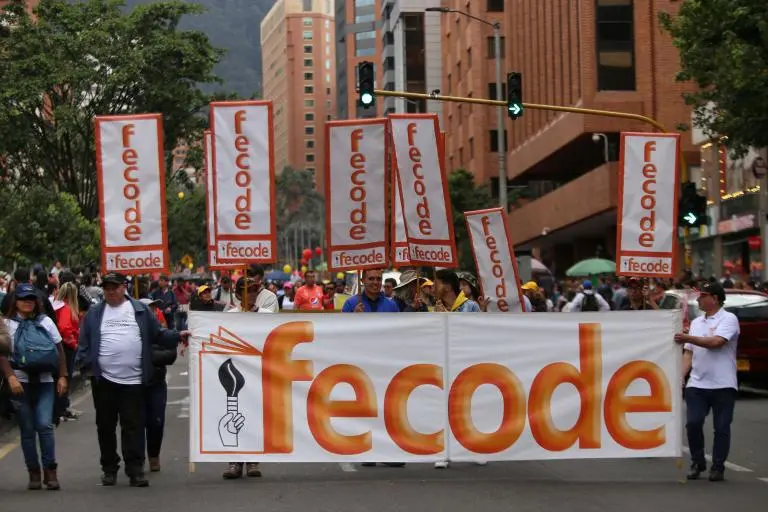 La Federación Colombiana de Trabajadores de la Educación (Fecode) convoca a paro nacional de 24 horas el 30 de octubre en defensa de la salud a docentes. FOTO: Colprensa 