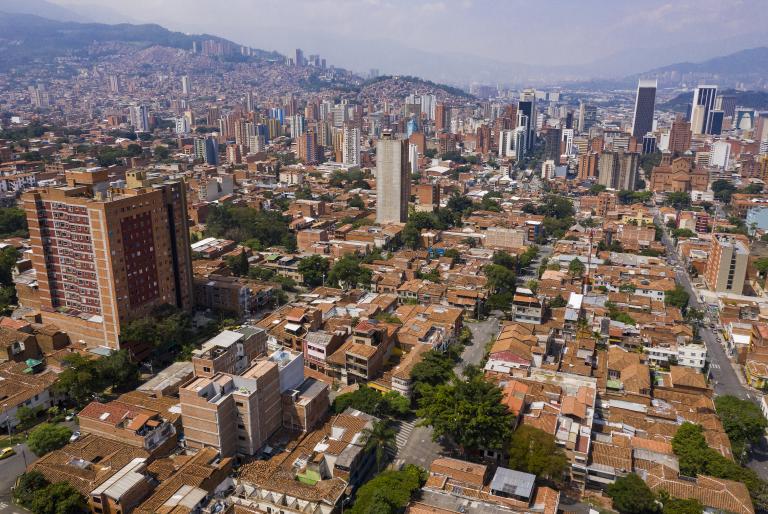 Descripción: Medellín, panorámicas de la cuidad, ordenamiento territorial y aspecto durante la cuarentena por el coronavirus. Personajes: . Fecha de evento: 16/04/2020. Foto: Manuel Saldarriaga Quintero
