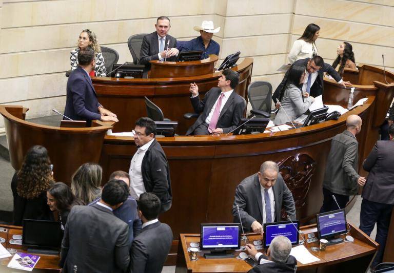 En el Congreso de la República se analizan los decretos de la conmoción interior anunciada por el Gobierno. FOTO: COLPRENSA
