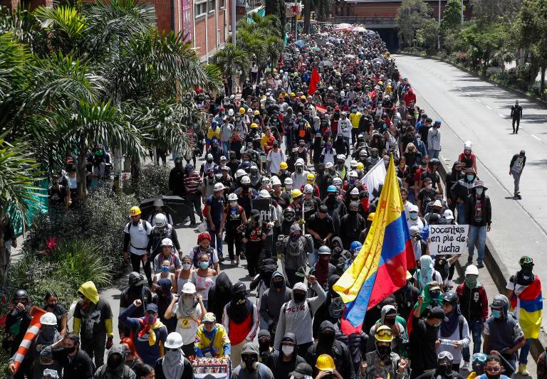 Las marchas de este viernes son convocadas por la llamada Primera línea. Foto: Manuel Saldarriaga.