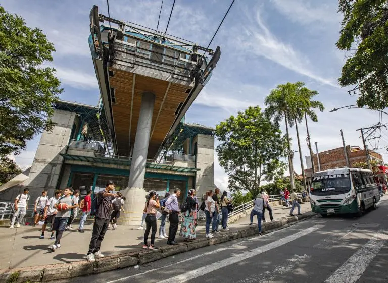 Estación Popular del Metrocable Línea K de Medellín. FOTO Esneyder Gutiérrez. 