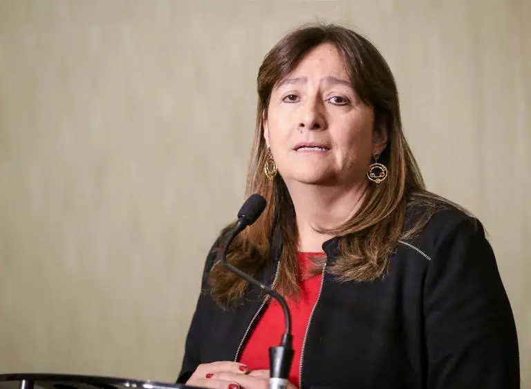 La ministra de Justicia, Ángela María Buitrago, anunció su renuncia a la cartera. FOTO: Colprensa