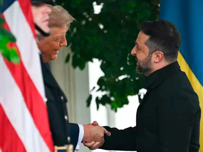 El tono de esta reunión entre los dos mandatarios fue notoriamente distinto al de la anterior. Foto: Getty.