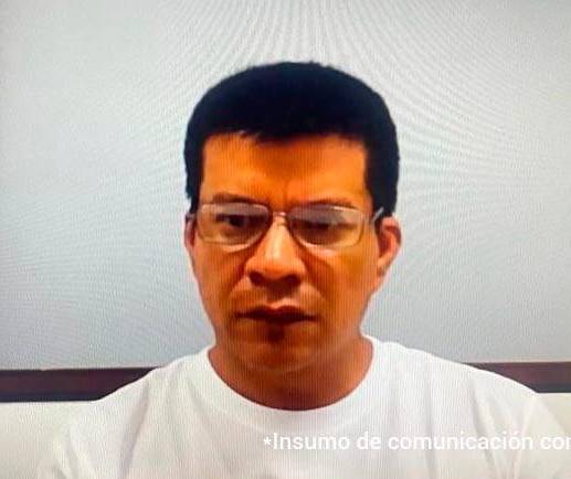 Alexánder Ramírez Arenas, alias “el Diablo”, durante la audiencia de control de garantías. FOTO: CORTESÍA DE LA FISCALÍA.