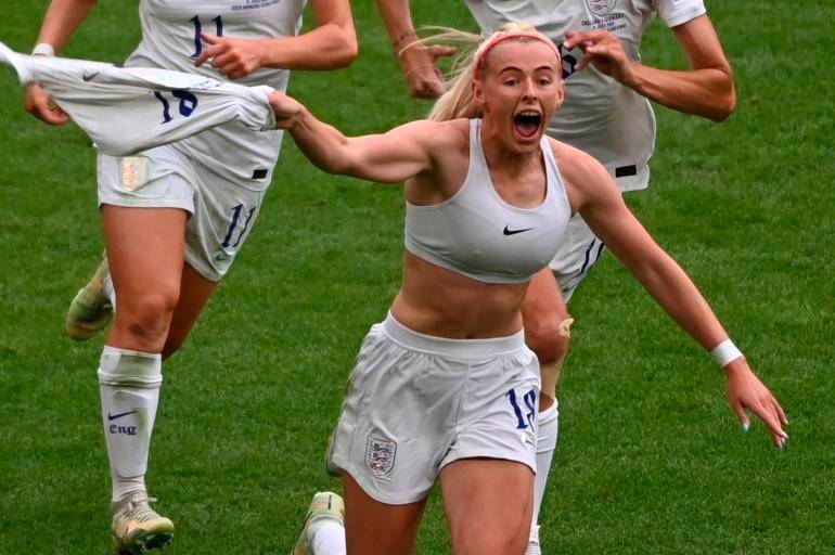 Chloe Kelly logró el gol que le dio su primer título importante a Inglaterra. FOTO: EFE