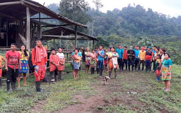 Son 2000 indígenas confinados por las minas antipersonal sembradas alrededor de los resguardos. FOTO: Cortesía