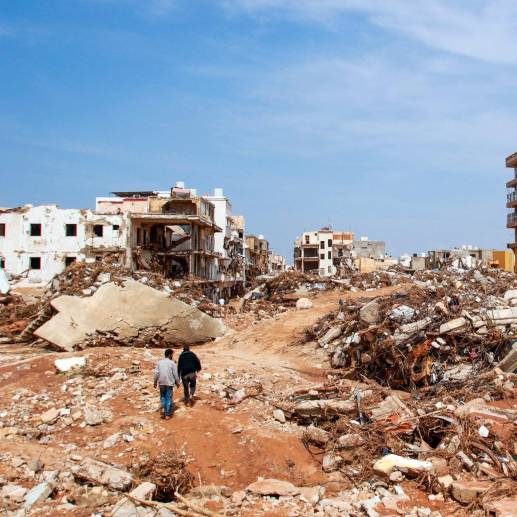 Las inundaciones en Libia superaron las víctimas mortales del terremoto ocurrido en la misma semana en Marruecos. <b><span class="mln_uppercase_mln"> </span></b>FOTO<b><span class="mln_uppercase_mln"> Getty </span></b>