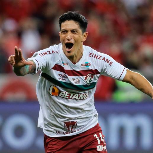 El delantero brasileño Jhon Kennedy marcó el primer gol del Fluminense en la semifinal de la Copa Libertadores. FOTO: TOMADA DEL X DE @Libertadores