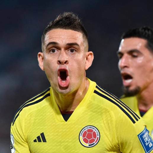 Rafel Santos Borré anotó su segundo gol en las eliminatorias al Mundial Norteamérica 2026 con la Selección Colombia. FOTO AFP
