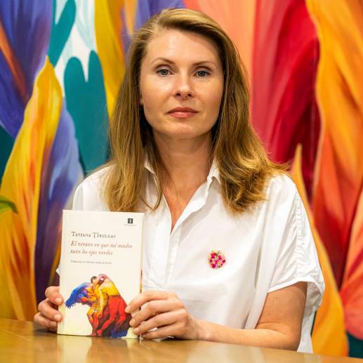 La escritora moldava estuvo en Medellín en la Fiesta del libro y habló sobre la dureza de las relaciones filiales. FOTO<b><span class="mln_uppercase_mln"> carlos velasquez</span></b>