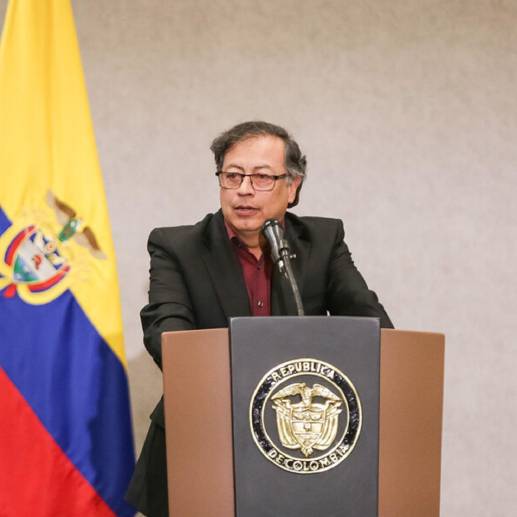  El presidente Gustavo Petro participó en el acto de reconocimiento al movimiento sindicalista colombiano como sujeto de reparación colectiva por los daños y afectaciones que sufrieron por causa del conflicto armado. (Colprensa-John Paz).