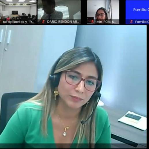 La fiscal Ángela Santana solicitó una medida de aseguramiento para los procesados, quienes son investigados por el delito de fraude procesal. FOTO: COLPRENSA