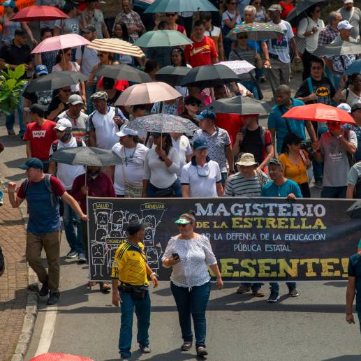 El Paro Nacional de Fecode de este miércoles es las segunda protesta de los maestros de este 2023. La anterior fue en febrero. <b><span class="mln_uppercase_mln"> </span></b>FOTO<b><span class="mln_uppercase_mln"> El Colombiano</span></b>