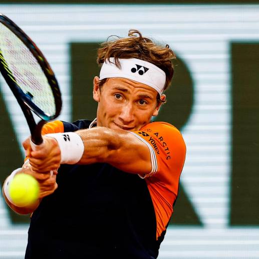 Casper Ruud busca llegar a su segunda final consecutiva en el Roland Garros. El año pasado perdió en el duelo definitivo contra Rafael Nadal. FOTO: GETTY 