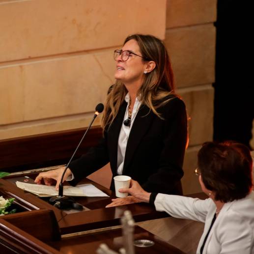 Lina Botero y el discurso que dio en nombre de la familia en los homenajes al maestro Fernando Botero en Colombia. FOTO: Colprensa