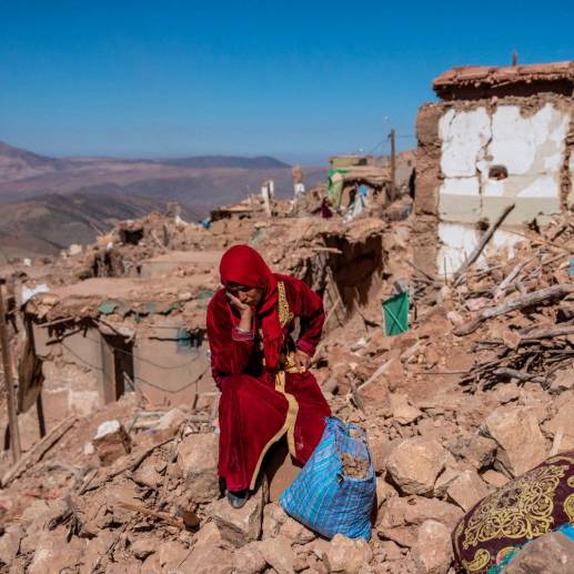 Marruecos anunció el domingo por la noche que había aceptado las propuestas de España, Reino Unido, Qatar y Emiratos Árabes Unidos de “enviar equipos de búsqueda y rescate”. Foto: GETTY 