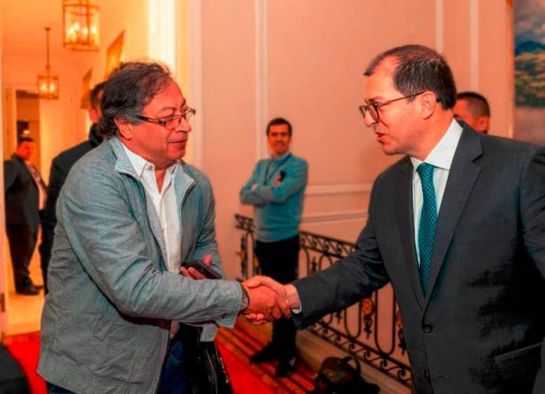 Presidente Gustavo Petro y fiscal general Francisco Barbosa. FOTO: CORTESÍA
