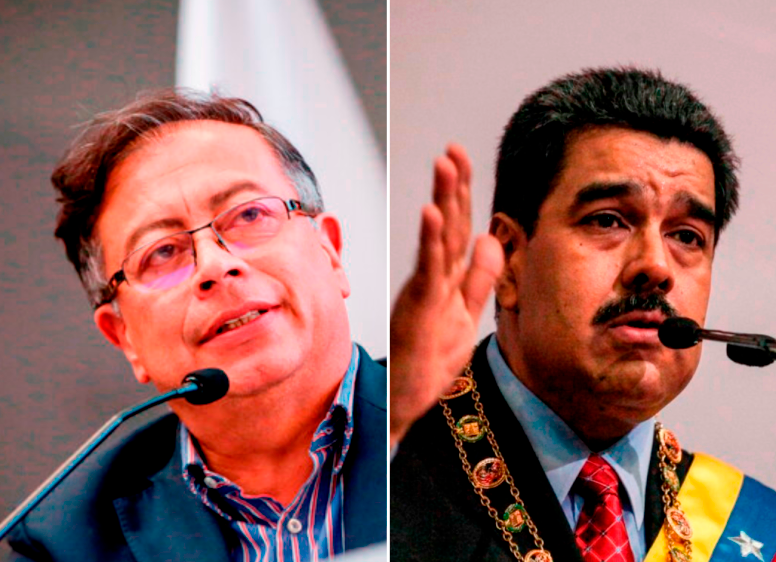Gustavo Petro, presidente de Colombia, y Nicolás Maduro, presidente de Venezuela, han dejado ver sus intenciones de reactivar las relaciones bilaterales. FOTO: ARCHIVO