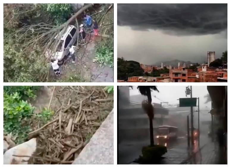 Los eventos registrados por las fuertes lluvias fueron atendidos por las autoridades de gestión del riesgo. FOTOS Capturas de videos Guardianes Antioquia y Denuncias Antioquia