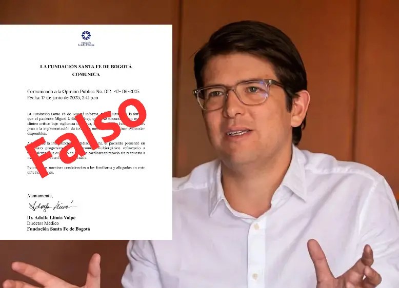 Falso el fallecimiento de Miguel Uribe Turbay. FOTO: EL COLOMBIANO 