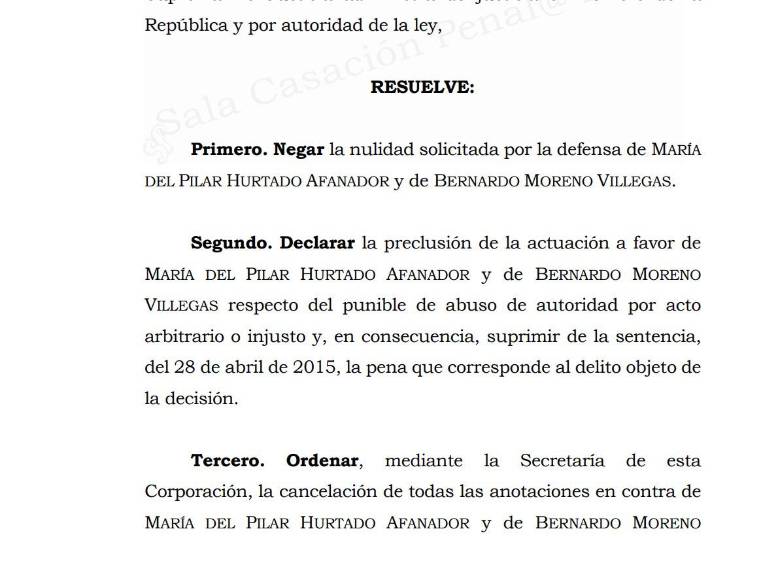 En mayo de 2025, la Corte Suprema confirmó la condena contra Hurtado.