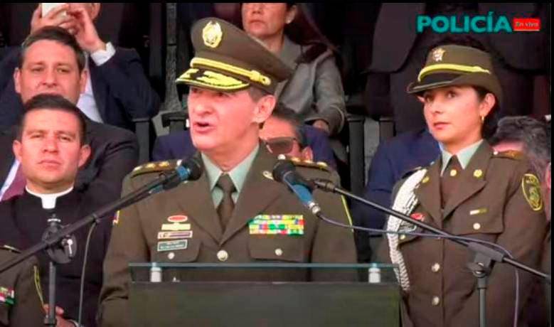 El general Salamanca el día de su posesión como director general de la Policía. FOTO: Cortesía. 