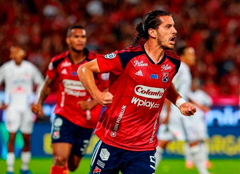 El defensa central Joaquín Varela había marcado tres goles con el DIM en el inicio del segundo semestre del 2024. Un par fueron en Copa Sudamericana. El otro en Liga. FOTO: MANUEL SALDARRIAGA