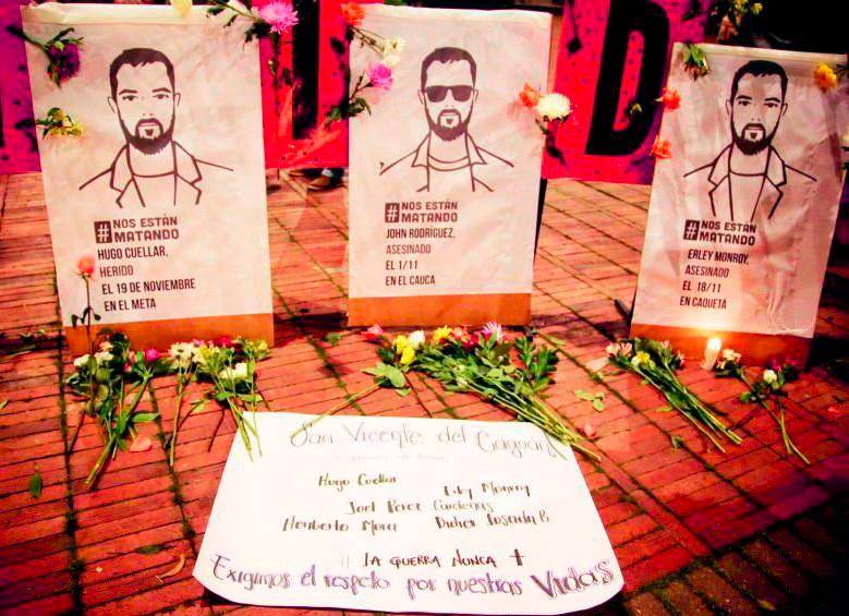 2022 fue el año más violento para los líderes sociales desde la firma del Acuerdo de paz. En 11 meses se reportaron 199 asesinatos. FOTO: Colprensa