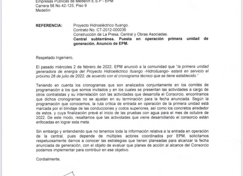 Quintero se echó para atrás con la fecha de inicio de Hidroituango