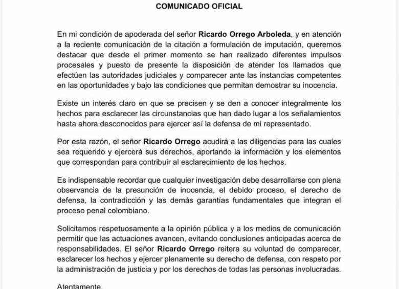 Ricardo Orrego se pronunció tras citación de Fiscalía por acoso sexual: esto dijo su defensa