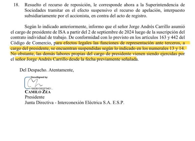 Sigue la polémica: ISA confirma que Jorge Carrillo ejerce como presidente, pero no como representante legal