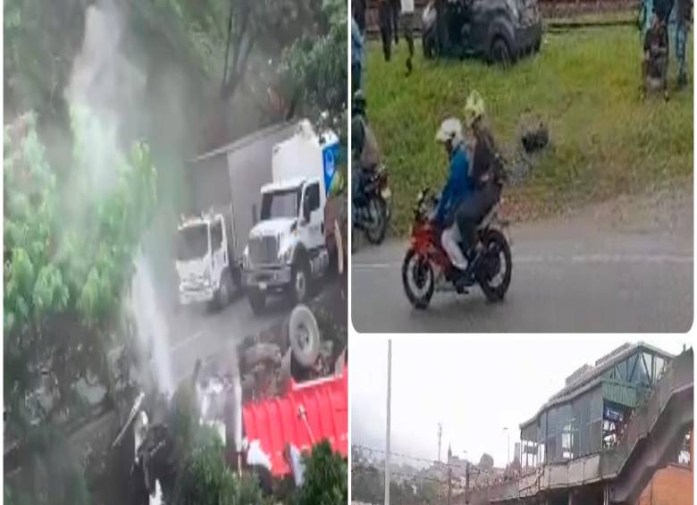 El accidente de tránsito ocurrió en la Avenida Regional Norte, a la altura de la estación Tricentenario del metro. FOTO: Juan Felipe Zuleta